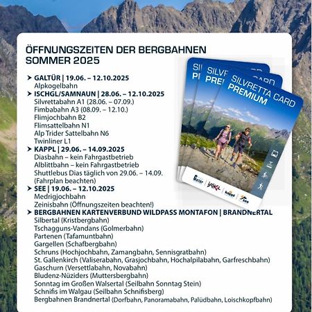 Apart Scharler Mit Silvretta Card See Exterior foto